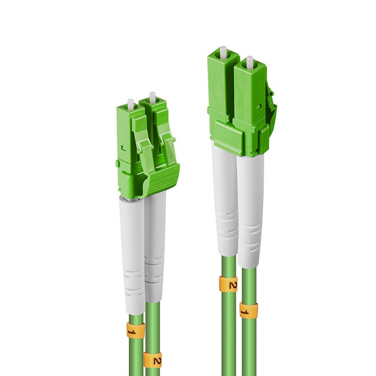 Cablu fibra optica duplex Multimode LC – LC OM5 verde 10m, Lindy L46314 imagine noua